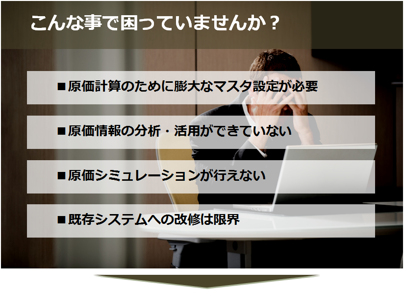 原価管理、こんな事で困っていませんか?